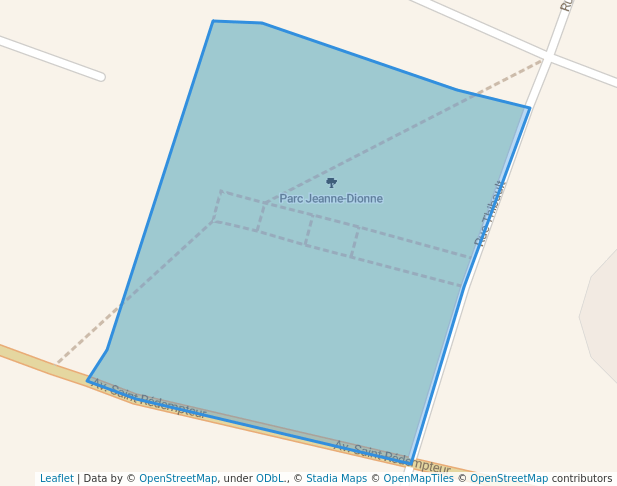 walking in Parc Jeanne-Dionne map in Matane