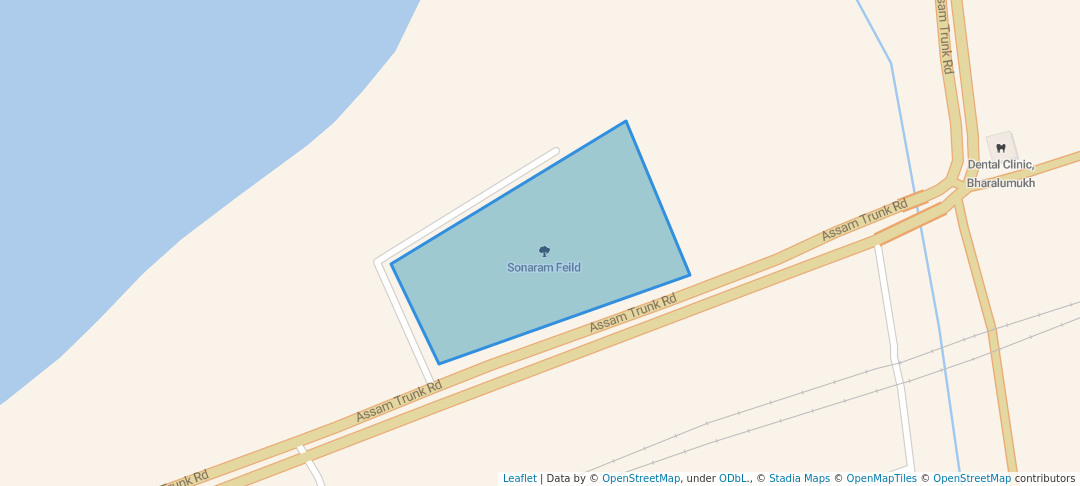 walking in Sonaram Feild map in Guwahati