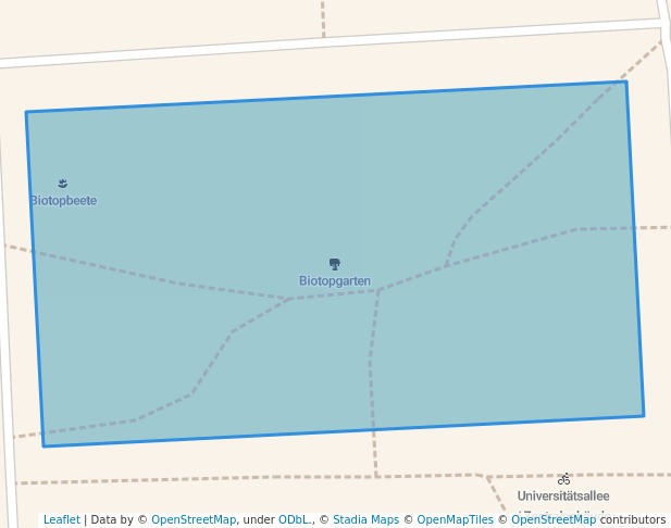 walking in Biotopgarten map in Lüneburg
