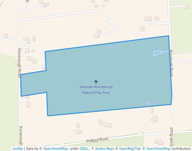 walking in Wayside Wanderings Natural Play Area map in Cable