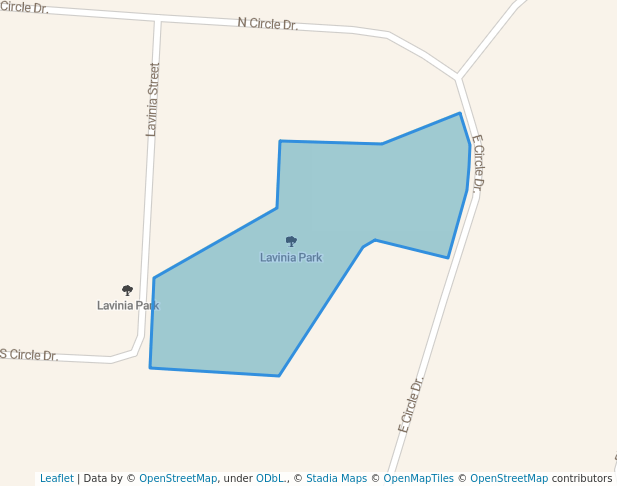 walking in Lavinia Park map in Jefferson City