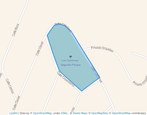 walking in Los Colorines - Segundo Parque map in San Pedro Garza García