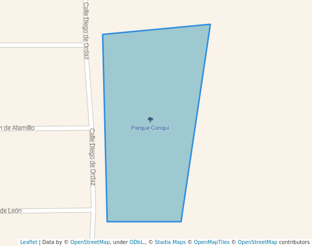 walking in Parque Conqui map in Ciudad Río Bravo