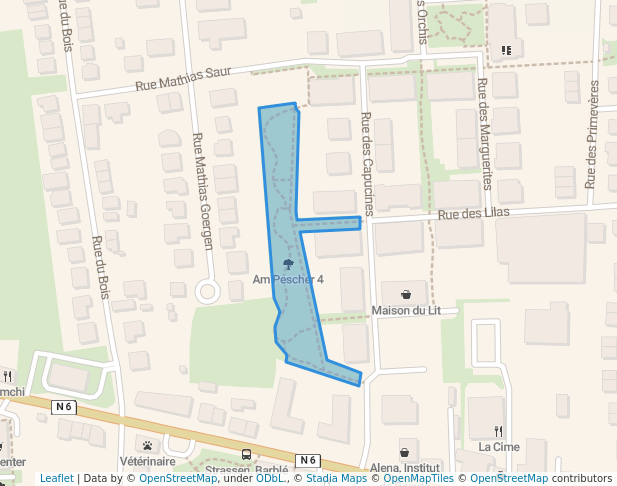 walking in Am Pescher 4 map in Strassen