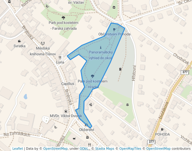 Park pod kostelem - Hrádek