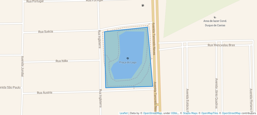 walking in Praça do Lago map in Ariquemes