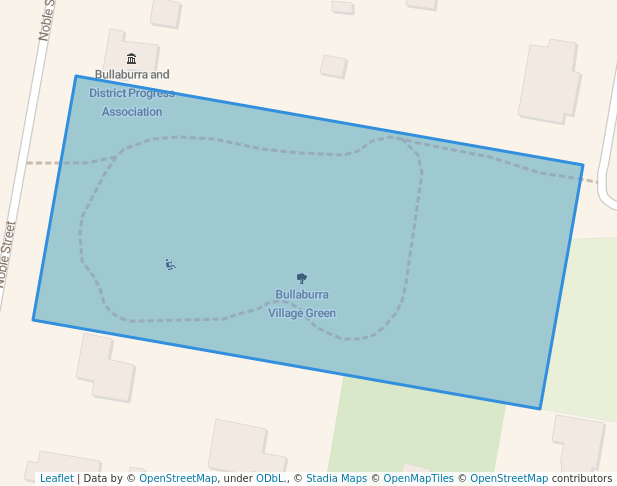 walking in Bullaburra Village Green map in Bullaburra