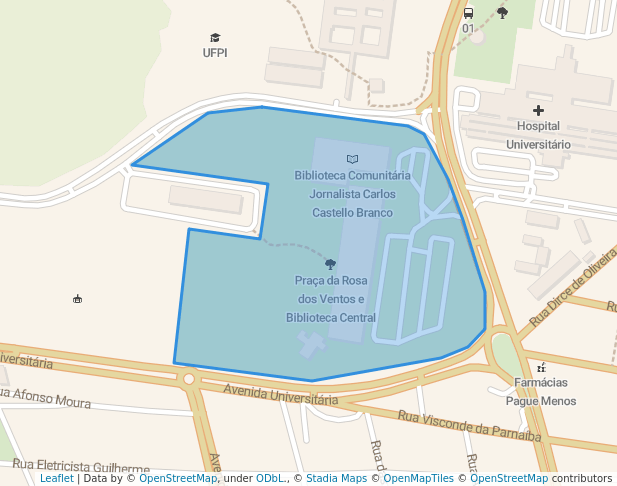 Praça da Rosa dos Ventos e Biblioteca Central