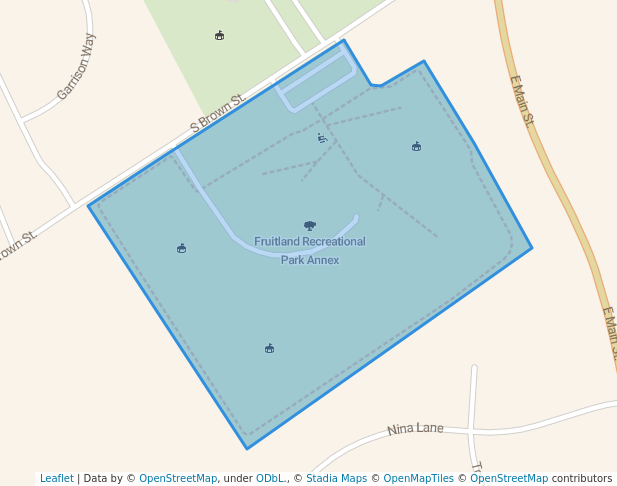 walking in Fruitland Recreational Park Annex map in Fruitland