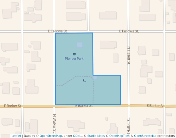 walking in Pioneer Park map in Medical Lake