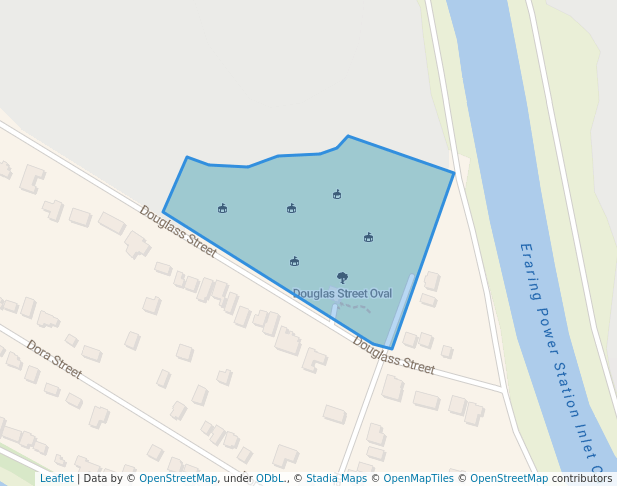 walking in Douglas Street Oval map in Dora Creek