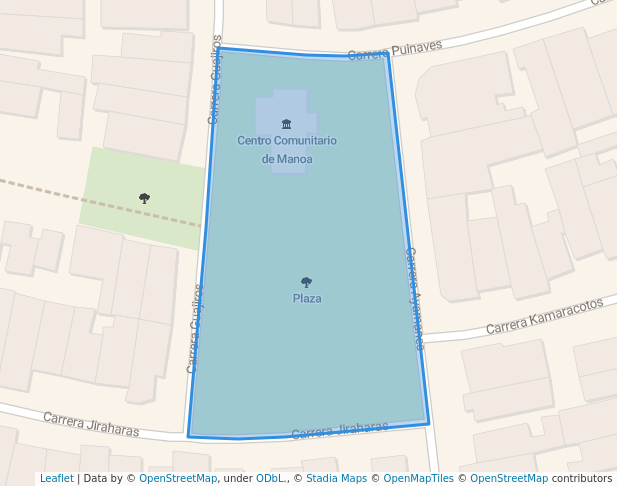 walking in Plaza map in Guayana City