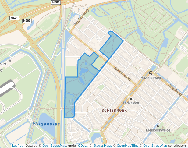 walking in Wilgenplaspark map in Rotterdam