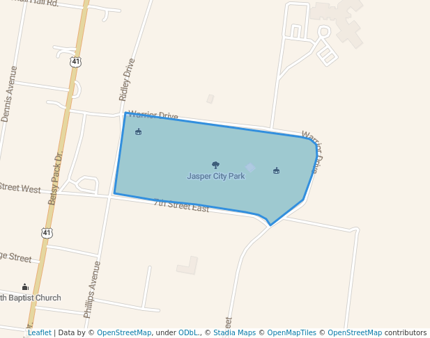 walking in Jasper City Park map in Jasper