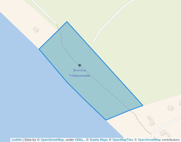 walking in Bromma Fritidsområde map in Motala