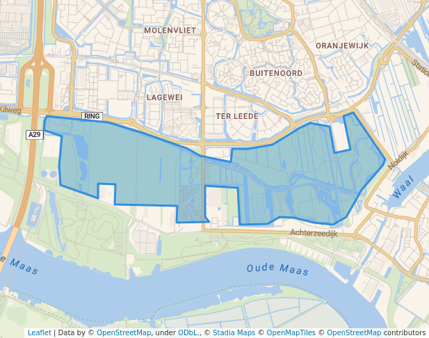 walking in Landschapspark Zuidpolder map in Barendrecht