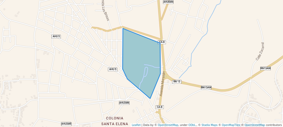 walking in Ecoparque El Espino map in Ahuachapán