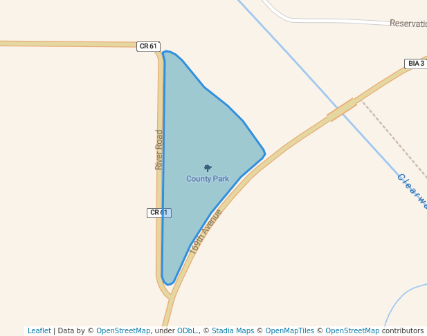 walking in County Park map in Gonvick