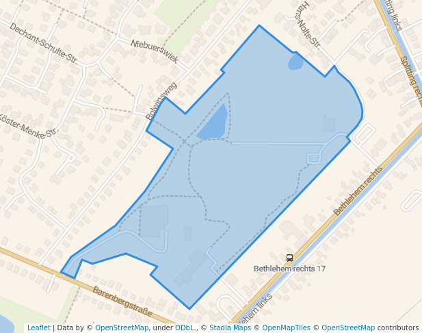 walking in Sportpark Obenende map in Papenburg