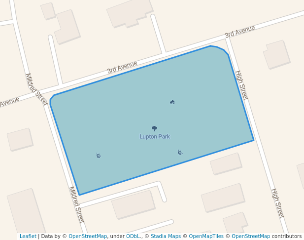 walking in Lupton Park map in Oriental