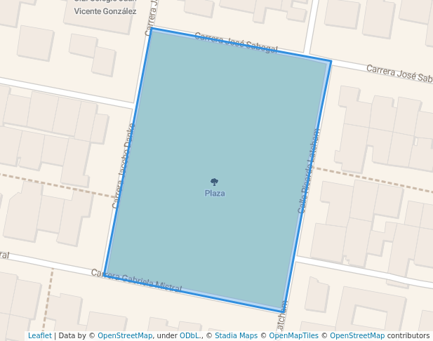 walking in Plaza map in Guayana City