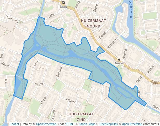 walking in Bad Vilbelpark map in Huizen