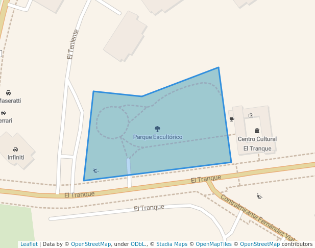 walking in Parque Escultórico map in Lo Barnechea