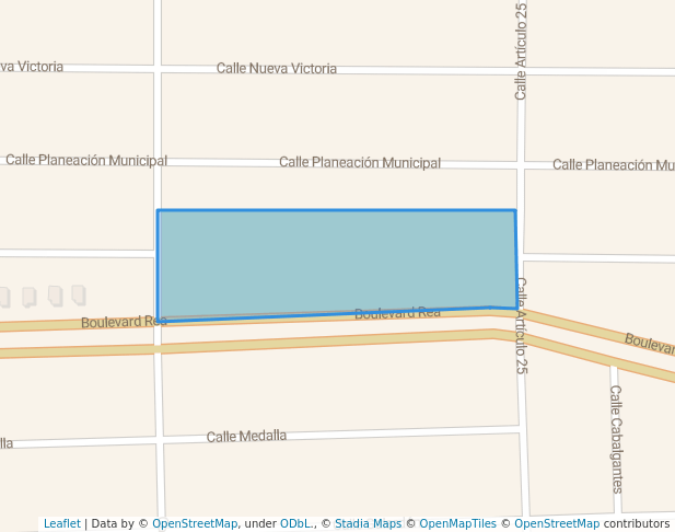 walking in parque nueva victoria map in Nuevo Laredo