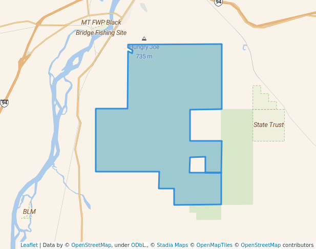 walking in Makoshika State Park map in Glendive