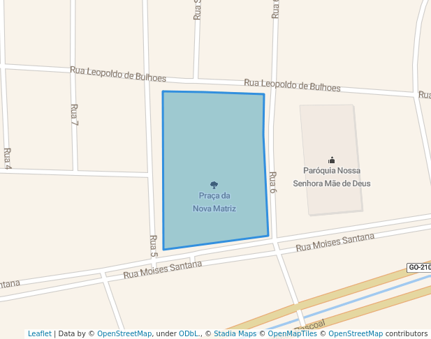 walking in Praça da Nova Matriz map in Catalão