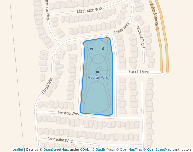 walking in George Park map in Elk Grove