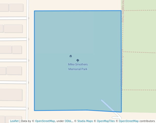 walking in Mike Smothers Memorial Park map in Crystal