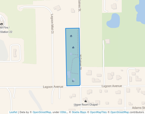 walking in Mary Dewees Park map in Oak Hill