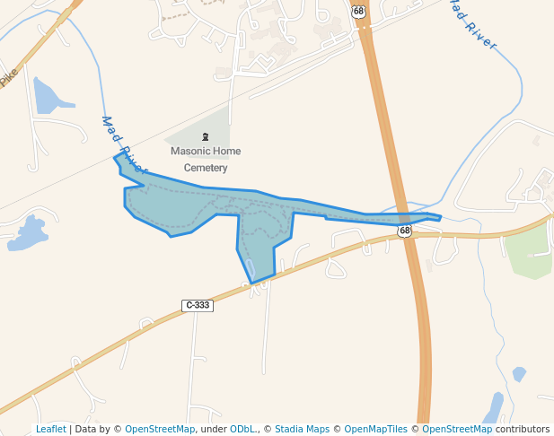 walking in Mad River Gorge & Nature Preserve map in Springfield