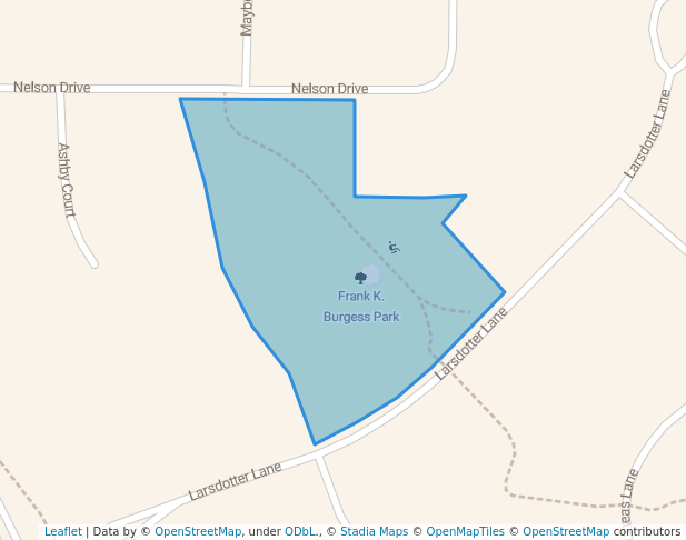 walking in Frank K. Burgess Park map in Geneva