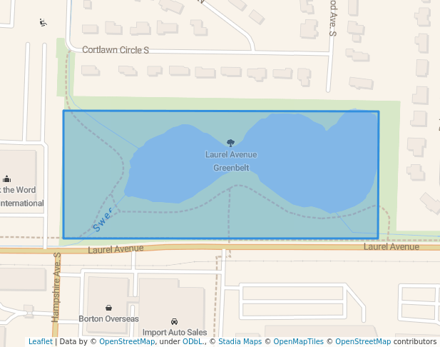 walking in Laurel Avenue Greenbelt map in Golden Valley