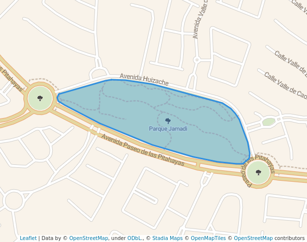 walking in Parque Jamadi map in Zibatá