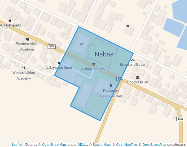 Poblacion Park in Nabas | Map and Routes
