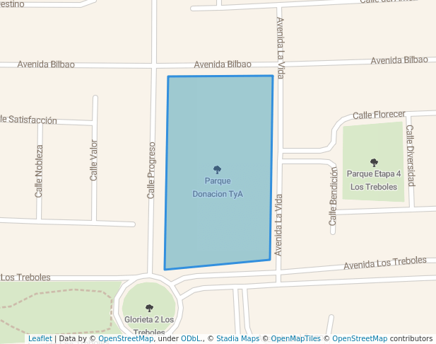 walking in Parque Donacion TyA map in Rancho del Ángel