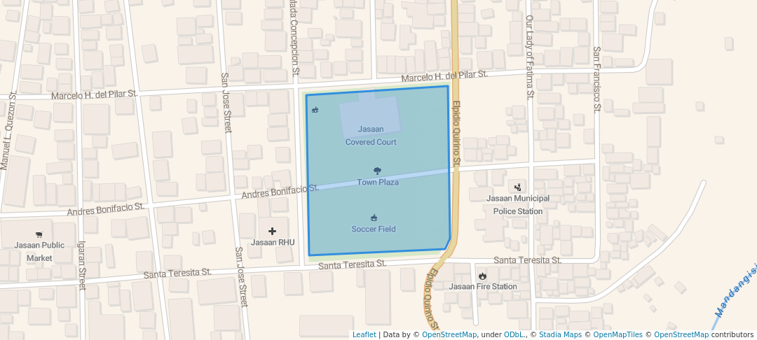 walking in Town Plaza map in Jasaan