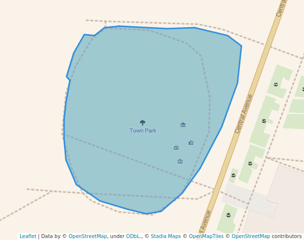 walking in Town Park map in Oran Park