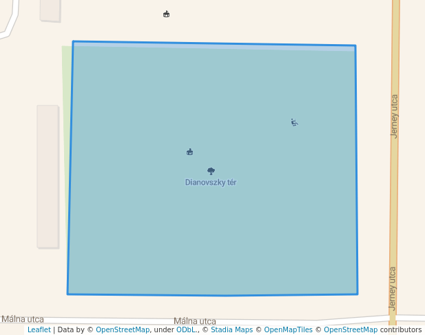 walking in Dianovszky tér map in Szeged