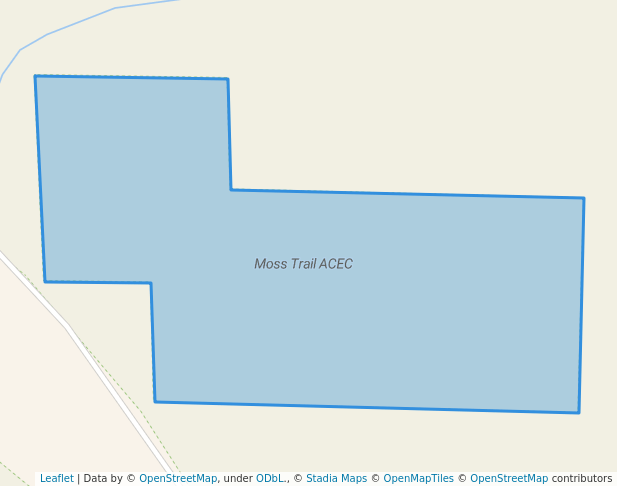 walking in Moss Trail ACEC map in Cuba