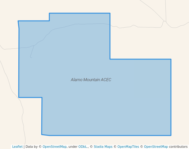 walking in Alamo Mountain ACEC map in Dell City