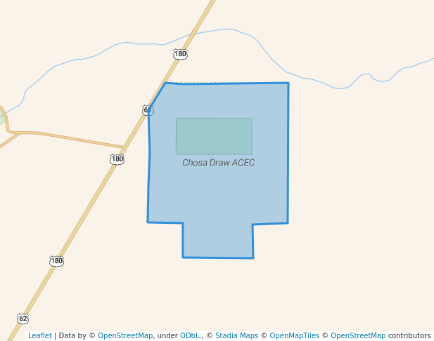 walking in Chosa Draw ACEC map in Carlsbad