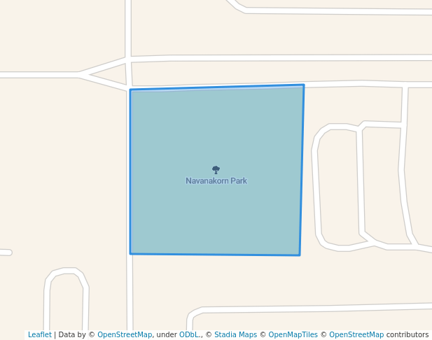 walking in Navanakorn Park map in Tambon Khlong Nung