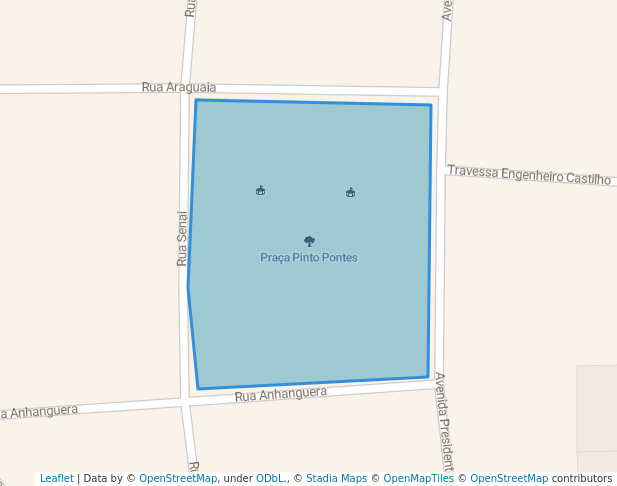 Praça Pinto Pontes in Anápolis | Map and Routes