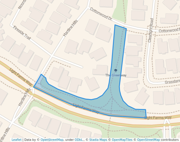 walking in The Greenway map in Prosper