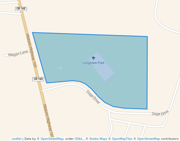 walking in Longview Park map in Hollister