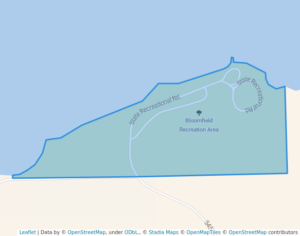 walking in Bloomfield Recreation Area map in Crofton
